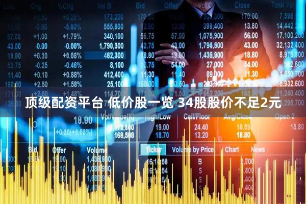 顶级配资平台 低价股一览 34股股价不足2元